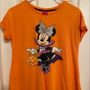 Orange Minnie Mouse Halloween T-Shirt